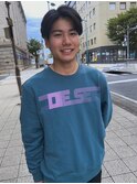 メンズカットセンターパートダークアッシュ韓国マッシュショート