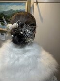 成人式ヘア　振袖ヘア　卒業式ヘア　袴ヘア　カチモリヘア