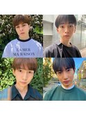 透明感カラーシースルーマッシュ韓国マッシュダウンパーマ