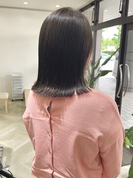 ラフ(laugh) 髪質改善ストレート×グレージュ