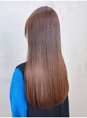 ロング美髪前髪カッ韓国ヘアおくれ毛_ba422883