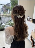 結婚式ヘアセット☆ハーフアッブ