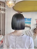【光彩カラー】暗髪グレージュ..~*＊.