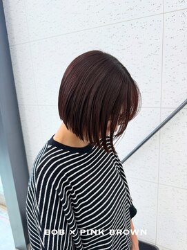 ビーヒアナウ N゜03 金沢駅西店(BE HERE NOW) 【ボブ×ピンクブラウン】