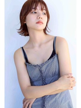 ロッソ 越谷店(Rosso) 外ハネボブ 暖色カラーこっくりブラウン