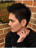 無造作＆ワイルド！男らしい黒髪スパイキーショート