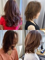 モーラ サロン 高石店(MOLLA)&nbsp;レイヤーカットセミディロブロングこなれヘアうるツヤ前髪