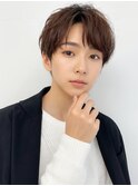 10代20代韓流☆ツイストパーマショートマッシュアッシュブラウン