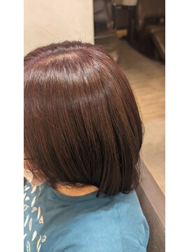 ティーズピーク(ty s peak) 明るい白髪染め×レッド