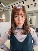 小顔似合わせカット/レイヤーカット/ミルクブラウン【銀座駅】