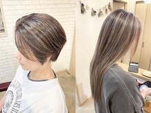 白髪ぼかしハイライトで、動きと立体感を
