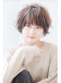 オトナショート抜け感グレージュ