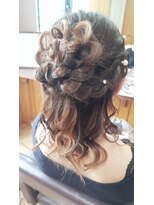 エクステンション クーチャー(Extention Cu'cha) 結婚式お呼ばれ 編み込みお花ヘア(^O^)