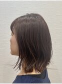 30代40代ロブヘア艶カラー /ミルクティーピンク /グラデーション