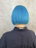 サンク 原宿 表参道(cinq)&nbsp;ペールブルー ブルーカラー 水色 ミニボブ 韓国 アニメ髪