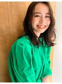 おくレイヤー・ダークアッシュのヘルシーミディアム【西梅田】