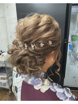 ガルボ ヘアー(garbo hair) #オススメ#人気#ヘアアレンジ#高知アレンジ#浴衣#ヘアセット