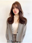〇顔まわりレイヤー ヨシンモリ 韓国ヘア ココアブラウン