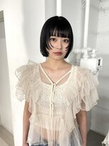 黒髪ボブウルフ