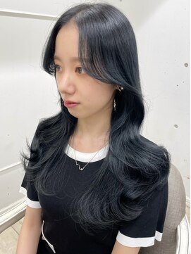 シーン(seen) 【くびれヘア×ブルーブラック】前髪