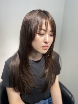 アローズ 久留米店(arose) 黒髪暗髪ブルーブラックワンカール美シルエットロング20代30代