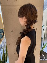 レジュアル(RESSUAL) 大人ガーリー三つ編みサイドポニーテール二次会