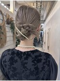 【杏実】カチモリシニヨン　結婚式ヘアセット　ヘアアレンジ