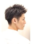メンズビジネスツーブロックショート爽やか大人カッコいい理容室