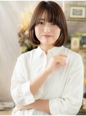 艶感斜めバング黒髪ボブディヘルシースタイルa川口20代30代40代