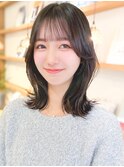 ナチュラルボブ前髪ありイメチェン20代30代40代50代ショートボブ