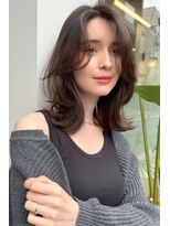 トルネード(TORNADO)&nbsp;外国人風カーテンバングレイヤーロブ　n7.4.28