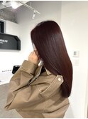 ボルドーカラー/ロングヘア