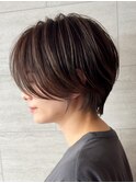 ショート×ダークグレージュ