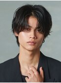 センターパート/波巻きパーマ/スパイラルパーマ/men's