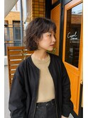 ^まわりと差がつく小顔ショート×ラベンダーブラウン