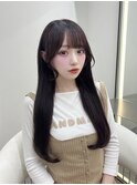 ピンクベージュ×韓国ヘア/髪質改善/顔周りカット【Yumi/新宿】