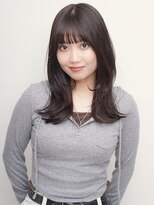 セプト 天神大名(SEPT.) グレージュ ダメージレスカラー ツヤ髪 前髪あり セミロング
