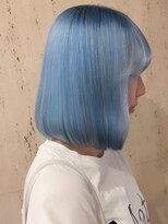 プネル 渋谷(PUNEL)&nbsp;水色 　ライトブルー 透明感ハイトーン ケアブリーチ