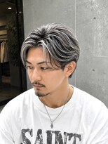 ノラ ギンザ(NORA GINZA) アップバングショートセンターパートツーブロックハイライト30代