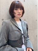 ボブレイヤーショートボブブラウン