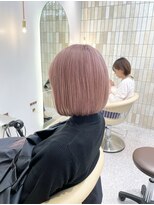 ロンドシェリ 仙台(Lond Cheri)&nbsp;ボブダブルカラーケアブリーチカラーピンクベージュハイトーン