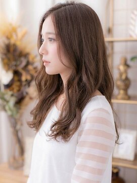 カバーヘアアンドスパ ブリス 浦和(COVER HAIR&SPA bliss) かきあげバング透明感カラーブリーチなしロングレイヤー20代c8