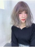 【Cecil hair】透き通るようなベージュが可愛い☆小顔ミディアム