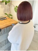 平行ボブピンクカラー