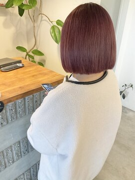 ヘアーサロン ツミキ(HAIR SALON TSUMiKi) 平行ボブピンクカラー
