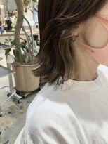 ナルヘアー 越谷(Nalu hair)&nbsp;イヤリングカラー/ブラウン×ラテ/大人かわいい