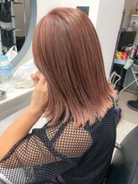 ヒビヲ(HIBIO)&nbsp;ダブルカラーピンクベージュピンクカラーケアブリーチミニボブ