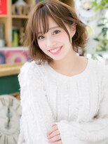 カバーヘア ブリス 戸田公園西口店(COVER HAIR bliss) 大人可愛い外国人風ハイライト波巻きボブh2戸田公園20代30代40代