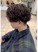 波打ちツイストパーマ×センターパートin大宮メンズカットパーマ