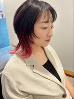 ノア(noah.)&nbsp;赤いインナーと赤っぽい黒で染めたウルフ